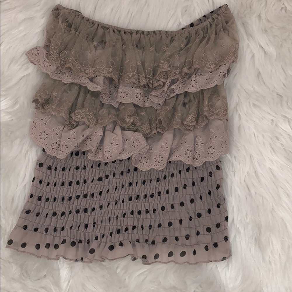 Crop raffle top